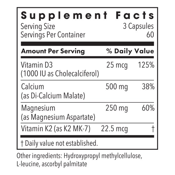 Metabolic Maintenance® Cal/Mag Plus with Vitamin D and K2 MK-7