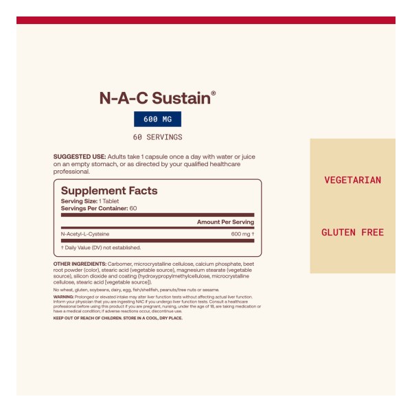 N-A-C (N-Acetyl-L-Cysteine) Sustain
