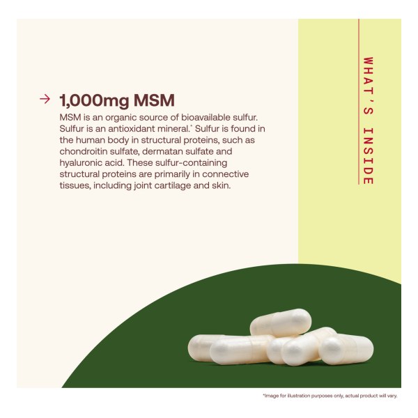 MSM - 1000mg Veggie Capsules