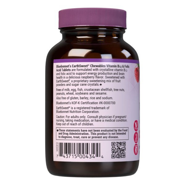 EARTHSWEET CHEWABLES VITAMIN B12 & FOLIC ACID