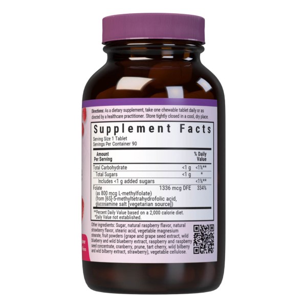 EARTHSWEET CHEWABLES CELLULAR ACTIVE METHYLFOLATE 800 mcg