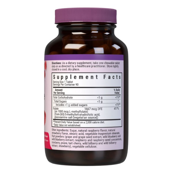 EARTHSWEET CHEWABLES CELLULAR ACTIVE METHYLFOLATE 1000 mcg