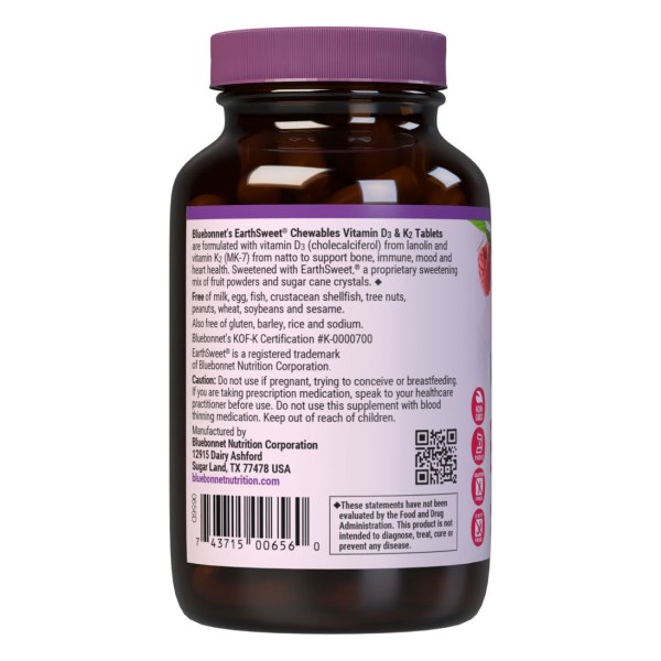 EARTHSWEET CHEWABLES VITAMIN D3 & K2