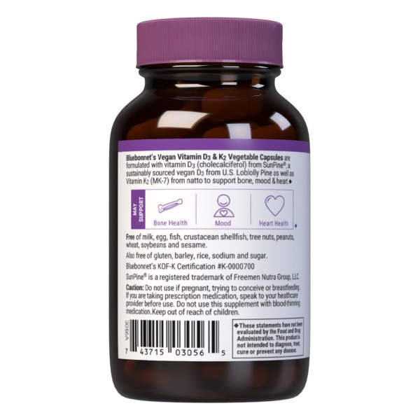 VEGAN VITAMIN D3 125 mcg (5000 IU) & K2 100 mcg