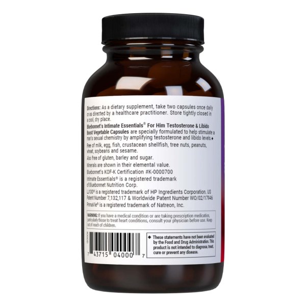 INTIMATE ESSENTIALS FOR HIM TESTOSTERONE & LIBIDO BOOST♦