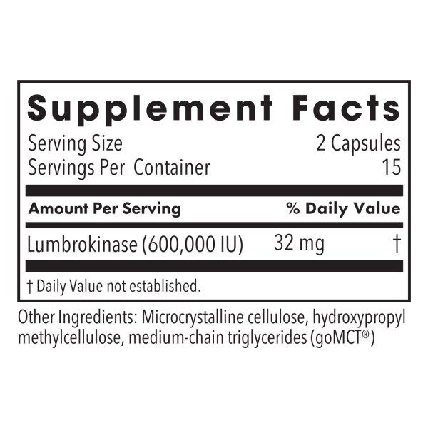 Lumbrokinase Circulatory System Support*