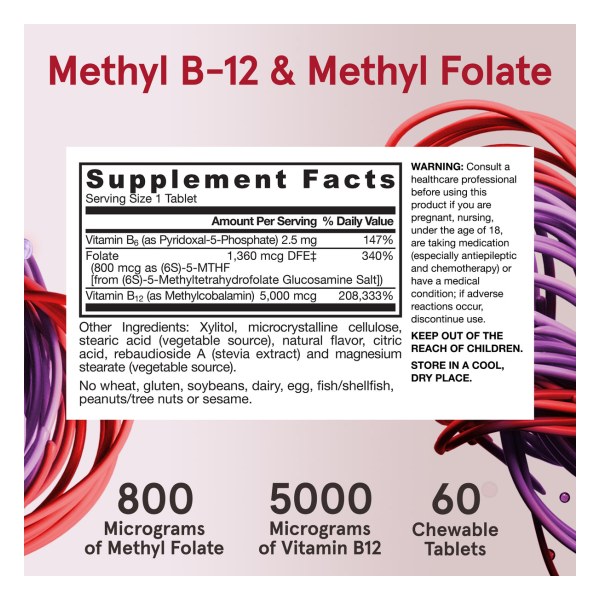Methyl B-12 & Methyl Folate Cherry