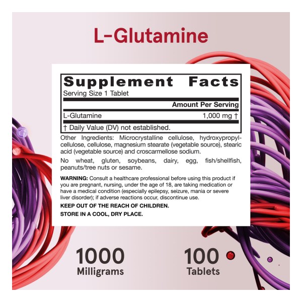 L-Glutamine - 1000mg Tablets
