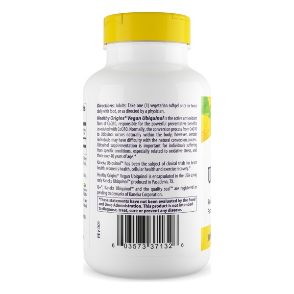 Ubiquinol (Vegan) 100 mg ( Active form of CoQ10)