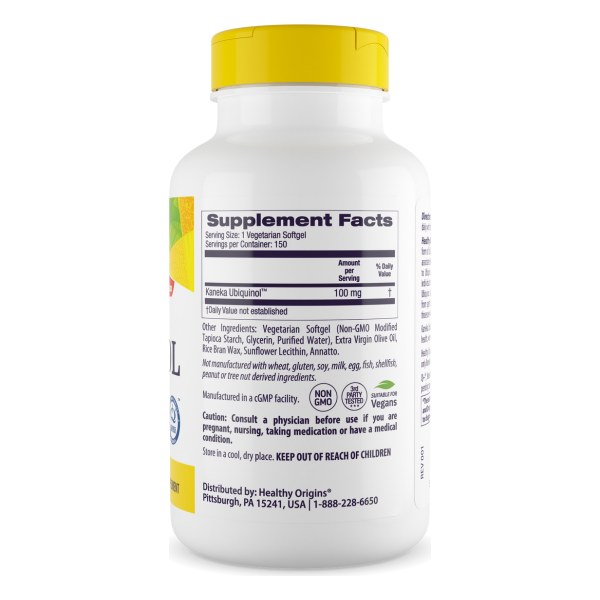 Ubiquinol (Vegan) 100 mg ( Active form of CoQ10)