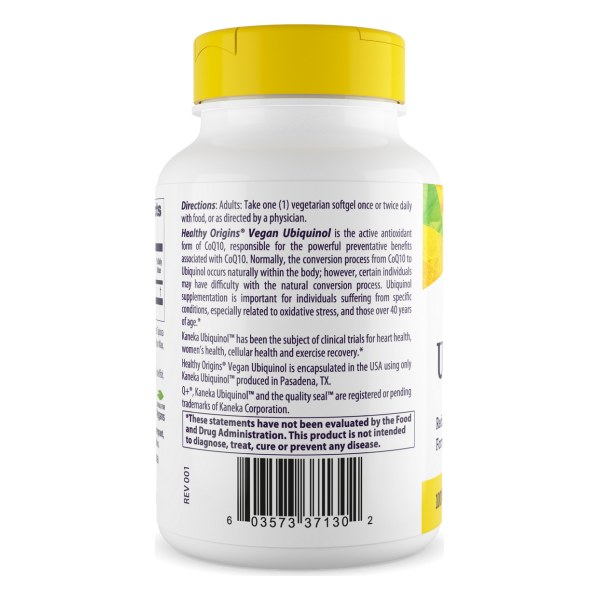 Ubiquinol (Vegan) 100 mg ( Active form of CoQ10)