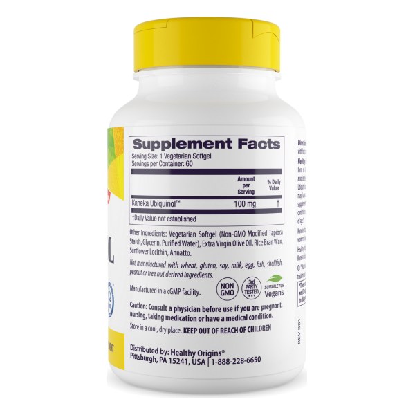 Ubiquinol (Vegan) 100 mg ( Active form of CoQ10)