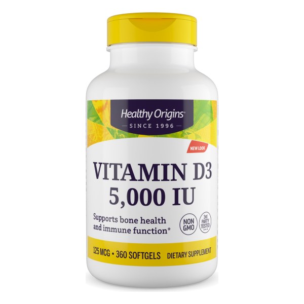Vitamin Dз (with MCT Oil) 5,000 IU 360 Softgels