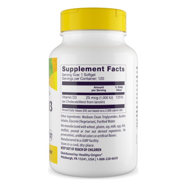 Vitamin Dз (with MCT Oil) 1,000 IU