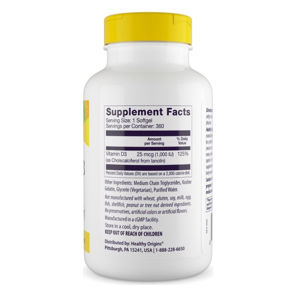 Vitamin Dз (with MCT Oil) 1,000 IU